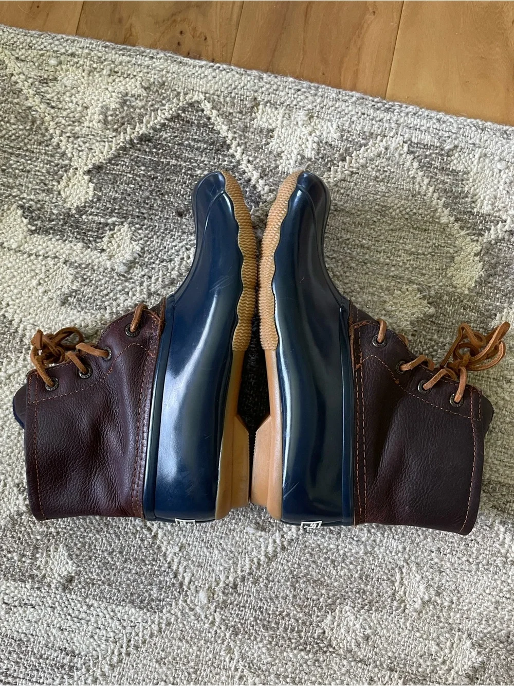 Sperry Women’s Navy and Brown Waterproof Duck Boots